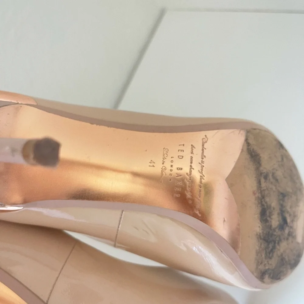 TED BAKER LONDON Pink Nude Cinderella Kaawa Pump Heels Size 41 - Picture 10 of 10